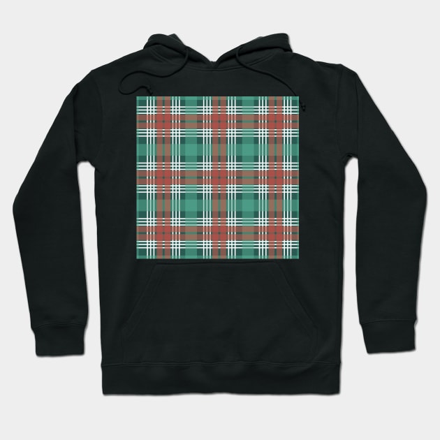 Christmas Coloured Scottish Tartan Style Design Hoodie by MacPean